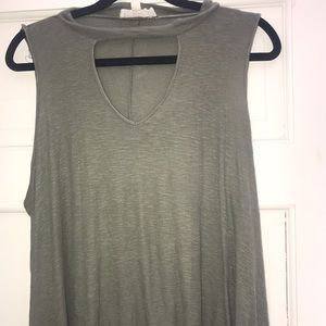 Olive green tank top